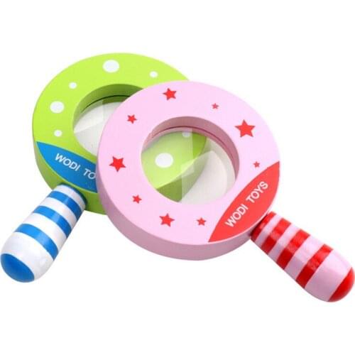 Wooden Children Magnifier Educational Toy Novelty Fun Magnifying Glass Science Education Early Education Observation