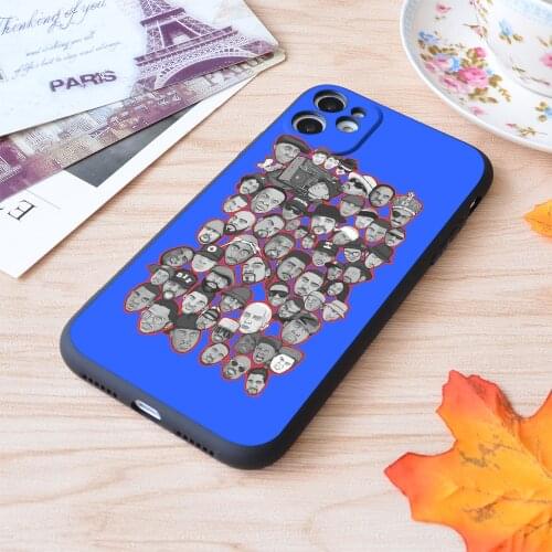 For iPhone Old School Hip Hop Legends Collage Art Print Soft Matt Apple iPhone Case