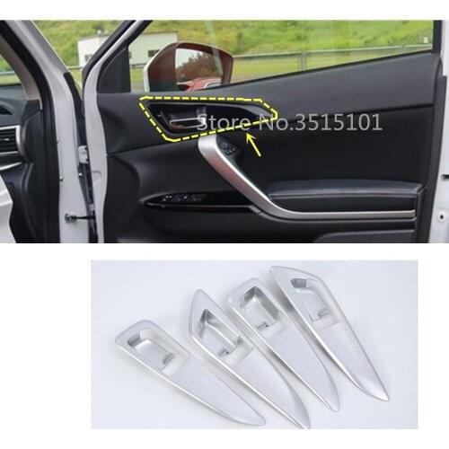 For Mitsubishi Eclipse Cross 2017 2018 2019 2020 Car Styling Inside Sticker Trim Moulding Door Inner Built Handle Bowl 4pcs