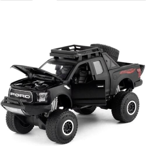 1: 32 Ford pickup truck acousto optic alloy car model childrens toys birthday Christmas New Year gift black car