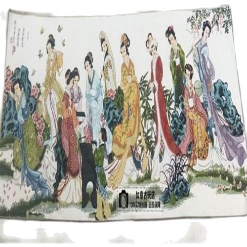 Chinese Handmade Silk Embroidery Painting Beautiful Woman Painting