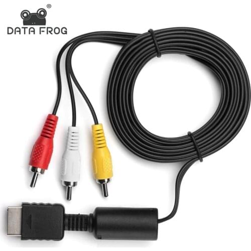 Data Frog 1.8M Games Audio Video AV Cable to RCA for SONY PS2 Gamepad Cable For PlayStation PS2 PS3 Game Console Cable