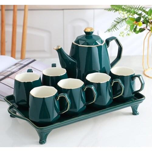 Ceramic Kettles Household Teapot Set Jasmine Tea Herbal Honey Teapots Cup Set Oolong Infusor De Te Utensils Kitchen EH60TP
