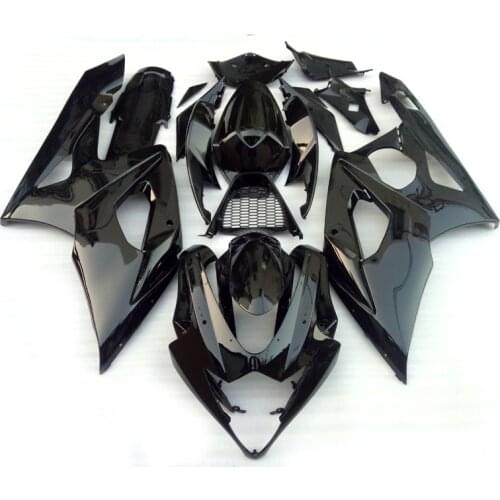 Injection molding top selling Fairing kit for Suzuki GSXR1000 2005 2006 glossy black K5 K6 GSXR1000 05 06 Fairings parts LK25