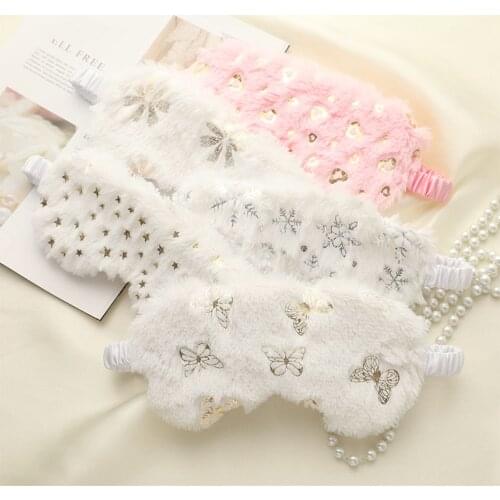 Plush Sleep Eye Cover Dream Mask Eye Night Cover Sort Band Travel For Women Men Fashion Eyepatch Rest Nap Elastic Band Blindfold