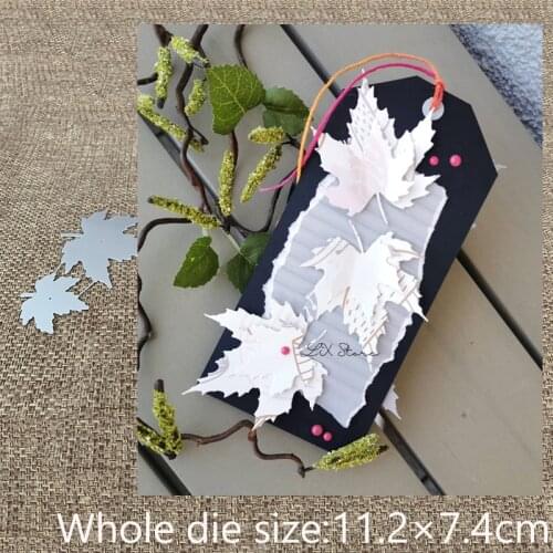 XLDesign Craft Metal Cutting Die cut dies 2pcs maple leaves decoration scrapbook Album Paper Card Craft Embossing die cuts