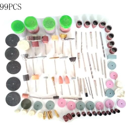 99pcs Practical Brass Steel Wire Brush Polishing Wheels Set Kit for Rotary Tool Polish Accessory Bit Set Clean Tool