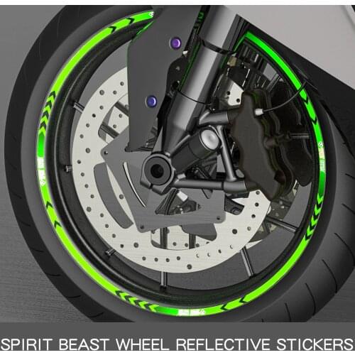 SPIRIT BEAST Motorcycle Tyre Paste Reflective Stickers Motorbike Reflective Motocross Wheels 10 Inch 18 Inch Wheels STICKERS