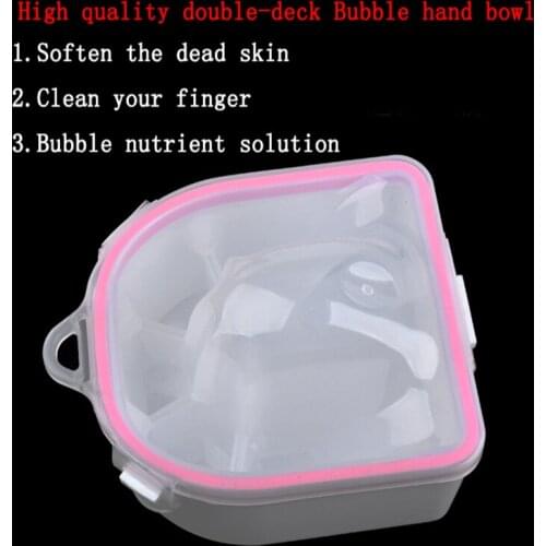 2020 New 2 layers Finger shaped Massage Care Use Nail Salon Bowl Acrylic Thicken Finger Spa Soak Manicure Bowl