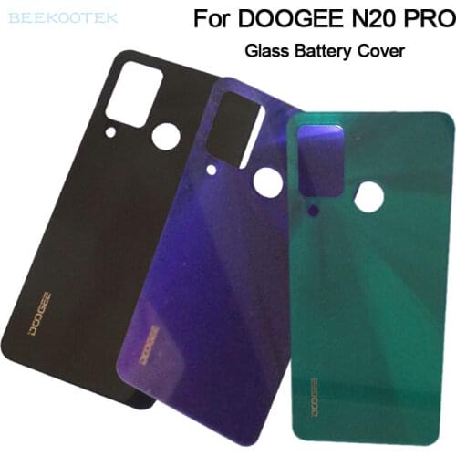 New Original DOOGEE N20 Pro Phone Glass Battery Cover Durable Back Cover Parts Accessories For Doogee N20 Pro 6.3" Smartphone