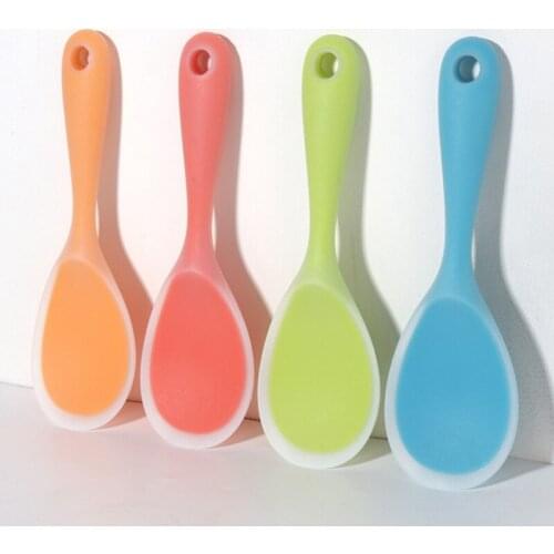 New High Quality 1PC Kitchen Tool Rice Server Rice Spoon Silicone Sushi Rice Non-stick Paddle