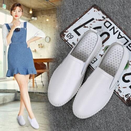 Work Shoes Womens Black Formal Wear Work Professional Flat Pumps Non-Slip Large Size Womens Shoes British Leather Shoes