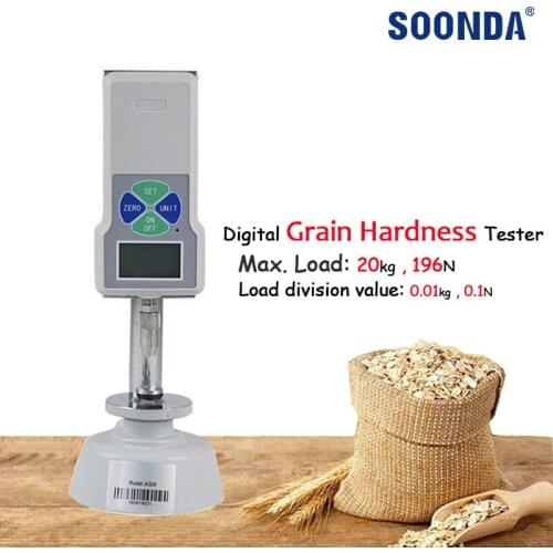 Rechargeable digital grain hardness tester Pearls fodder wheat rice corn hardness tester meter 0~200N