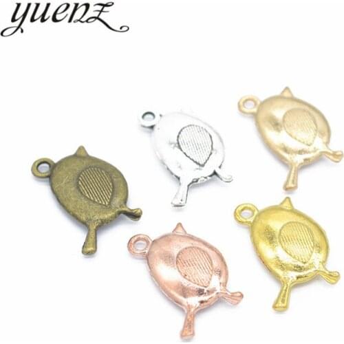 YuenZ 10pcs 6 color Tibetan Silver Plated Pendant Antique bird Charms Jewelry Making DIY Handmade Craft 19*11mm D526