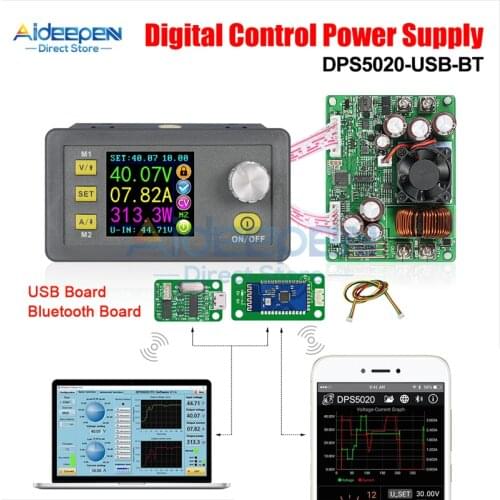 DPS5020 50V 20A Constant Voltage Current DC- DC Step-down Communication Power Supply Buck Voltage Converter Color LCD Voltmeter