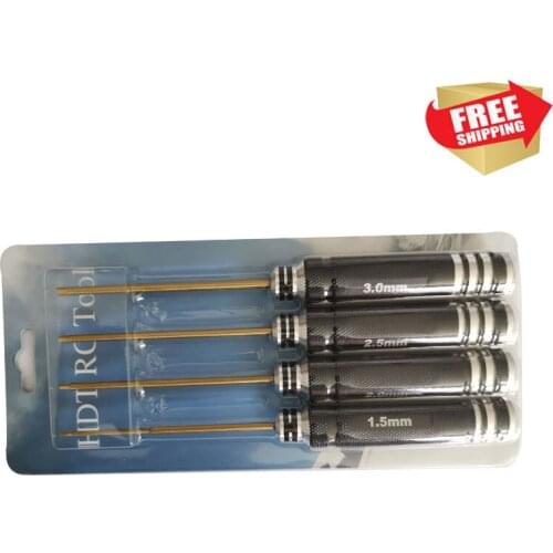 RC radio control car High speed steel hexagon socket screwdriver Titanium plated gold bit 1.5 2.0 2.5 3mm option upgrade parts