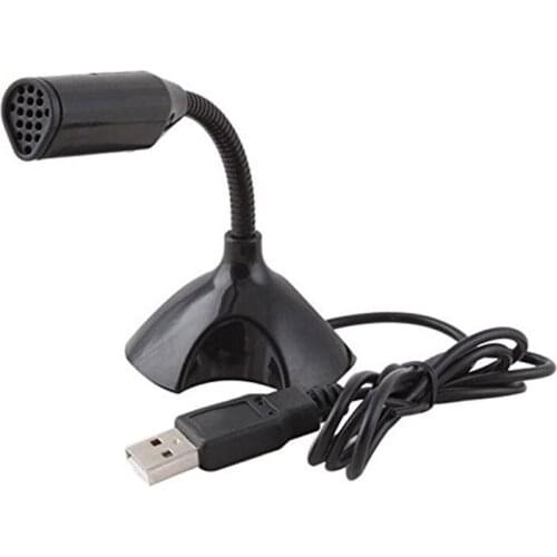 1pc Adjustable USB Laptop Microphone Mini Studio Speech Microphone Stand Mic With Holder for Multimedia Desktop PC