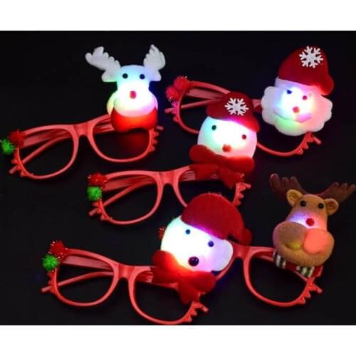 Christmas Headband Light Up Hat Glasses Pen Brooch Accessories Decoration For Party Holiday MAZI888