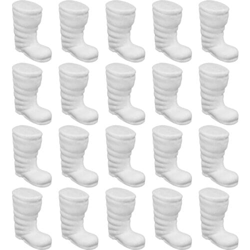 20pcs Styrofoam Christmas Boots Polystyrene Ornament Diy Christmas Boot Preschool Education Crafts Photography Props Chris