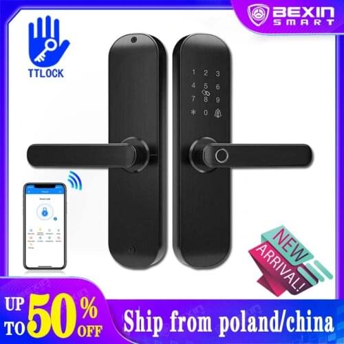 TTLOCK WiFi Smart Door Lock, Bluetooth Electronic Fingerprint Digital Lock with Alexa Google Home