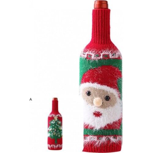 Lightweight Great Xmas Themed Wine Bottle Bag Supplies Practical Decorative Bag Delicate Texture for Household