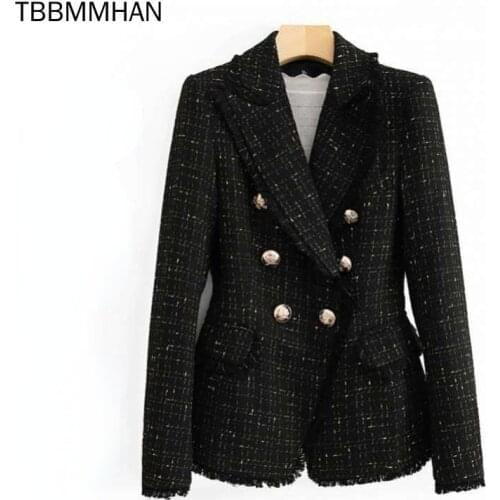 Женские твидовые пиджаки TBBMMHAN China At AliExpress