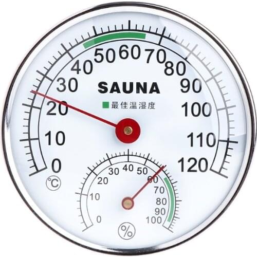 Stainless Steel Thermometer Hygrometer for Sauna Room Temperature Humidity Meter
