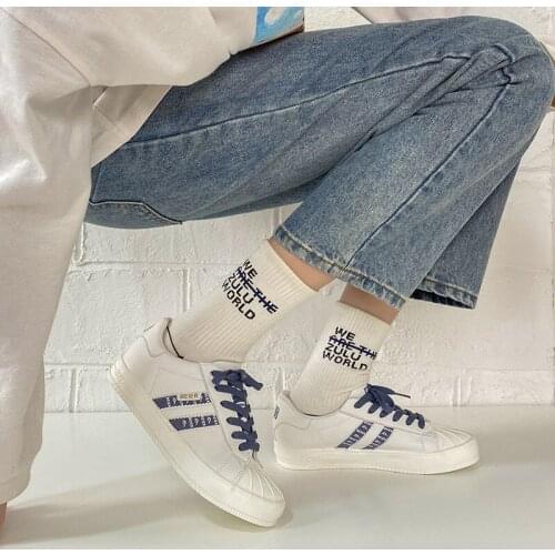 Fashion Off White Shoes Women Spring New Lace-up Casual Shoes Low Top Solid Sports Shoes Women Platform Shoes Zapatos De Mujer