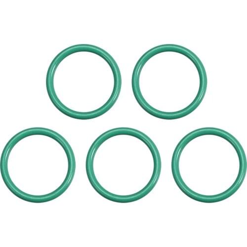 Uxcell 5Pcs Fluorine Rubber O Rings, 9.5mm OD, 7.5mm ID, 1mm Width, Seal Gasket Green Prevent Leaks in Plumbing, Hydraulic