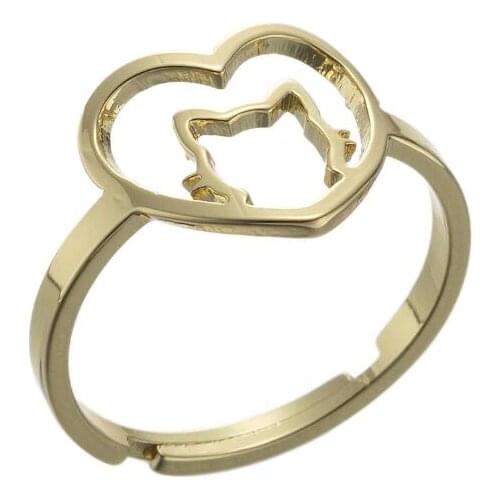 Bohemian Women Men Stainless Steel Couple Jewelry Accessories Fashion Heartbeat Heart Cat Knuckle Rings Birthday Valentine Gifts