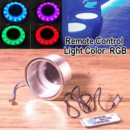 1Pc Stainless Steel Silver 14 LED RGB Recessed Cup Drink Holder Remote Control DC12V 3W For Boat Marine RV Truck Car Accessories