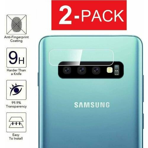 2 Pack Tempered Glass Screen Protector For Samsung Galaxy S10 S10+ S10e Camera Lens Guard