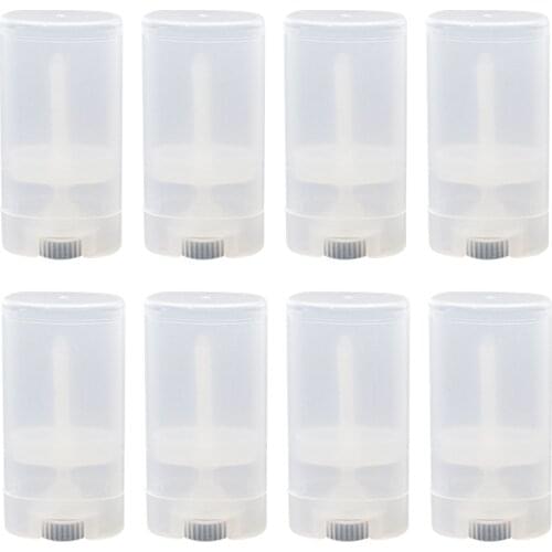 10PCS 15g Refillable Transparent Empty Deodorant Homemade Soap Lip Balm Lipstick Container Tubes Bottle for Home Beauty Shop Use