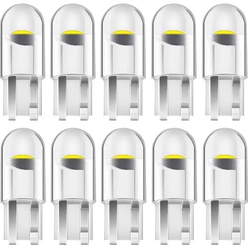 10PCS 2020 New T10 W5W WY5W 168 501 2825 COB LED Car Wedge Parking Light Side Door Bulb Instrument Lamp Auto License Plate Light