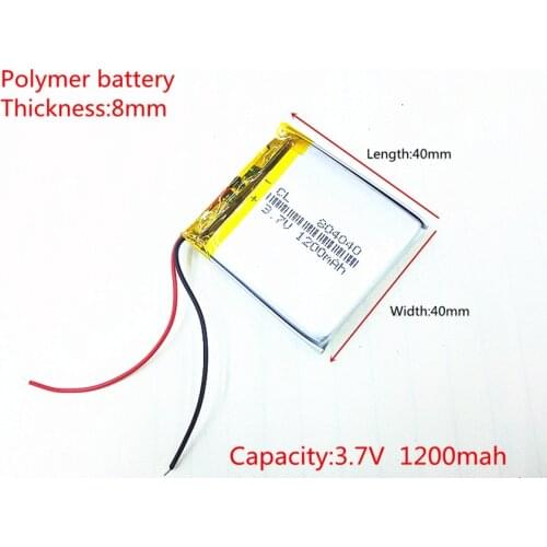 3.7V,1200mAH,804040 PLIB; polymer lithium ion / Li-ion battery for GPS,mp3,mp4,mp5,dvd,bluetooth,model toy mobile bluetooth