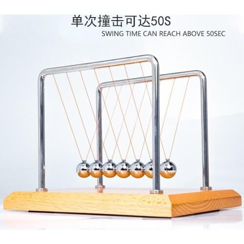 7 Ball Beech Wood Base Newton Pendulum Ball Perpetrator Nordic Style Home Decoration Jewelry Office Decompression Decoration