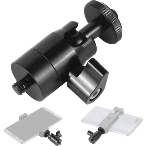 1/4" Tripod Adapter Mount Mini 360 Swivel Ball Head for Gopro Light LCD Monitors Flash Photography Studio DSLR Camera Spare Part
