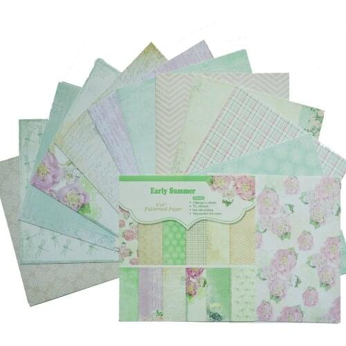 DIY Photo Album Summer Scrapbooking Papers Crafts Art Card 6"inches 24 Sheets /Set