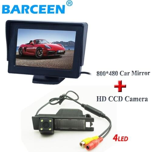 On sale 4.3" TFT car backup monitor +car rear-view camera 4 led ccd for Opel Astra H /Corsa D/ Meriva A /Vectra C/Zafira B/FIAT