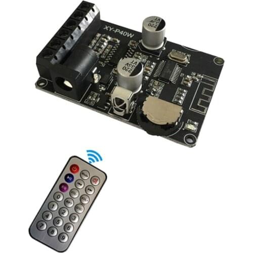 Bluetooth 5.0 Stereo Audio Power Amplifier Board 40W Receiver DC 12/24V Supply XY-P40W