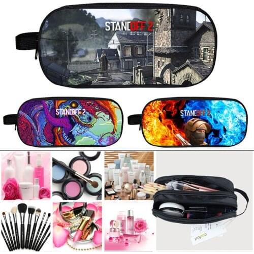 3D Shooting Game Standoff 2 Pencil Case Storage Zipper Pouch Anime School Supplies Stationery Travel Size Cosmetic Makeup Bag