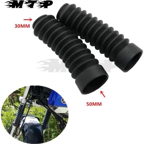 TW200 TW225 Gaiter Fork Boot Rubber Dust Cover Shock absorption Sleeves For YAMAHA TW 200 225 Motorcycle parts Black Shield