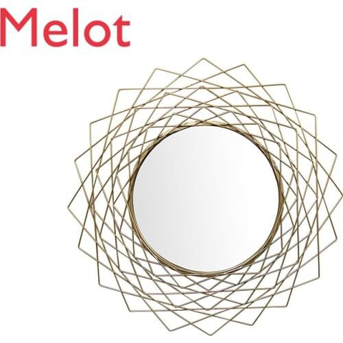 Decorative Mirror Three-Dimensional Wall Decoration Iron Wall Decoration Creative Home Living Room Wall Pendant Background Wall