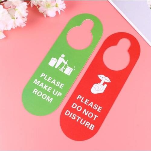 2Pcs 8x25cm Hanging Doorplate Double Side Hangtag No Disturbing Cleaning Door Pendant Please Do Not Disturb The Listing