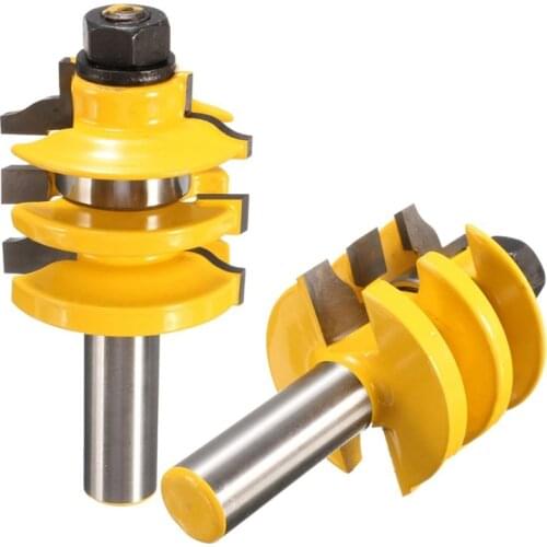 Stacked Rail Router Bit - 1/2" Shank For wooden door frames Woodworking tools Durable