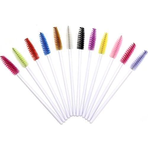 HOT 50 Pcs/Pack Disposable Eyelash Brushes Mascara Eye Lash Wand Microbrush brushes for women Eyelash Extension Makeup tools