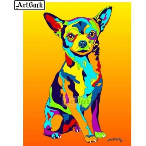 Full square drill diamond painting watercolor dog 5d diamond embroidery 3d animal mosaic home decoration gift
