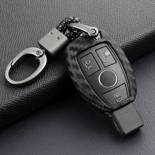 Carbon Car Key Bag Case For Mercedes for Benz BGA AMG W203 W210 W211 W124 W202 W204 W205 W212 W176 Silicone Cover