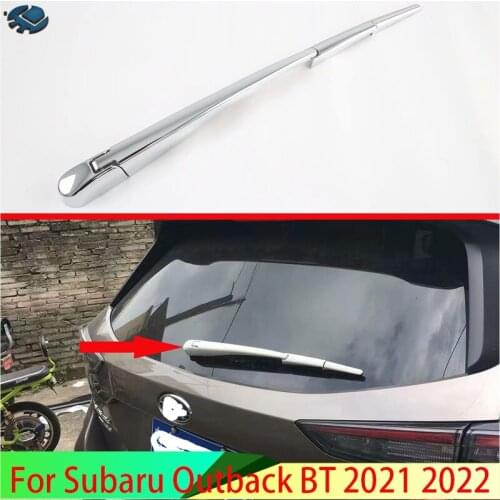 For Subaru Outback BT 2021 2022 Car Accessories ABS Chrome Rear Window Wiper Arm Blade Cover Trim Overlay Nozzle Molding Garnish