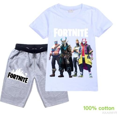 Fortnites Summer Children Suits For Boys And Girls Short Sleeve Sets For T-shirt+Shorts Sets children Clothing